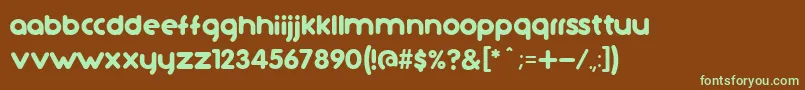 TutanoCcV2 Font – Green Fonts on Brown Background