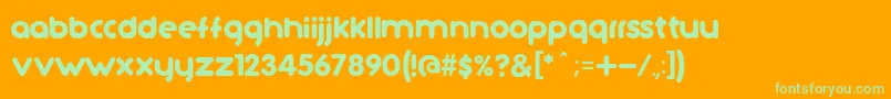 TutanoCcV2 Font – Green Fonts on Orange Background