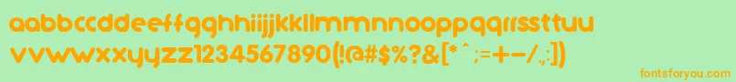 TutanoCcV2 Font – Orange Fonts on Green Background