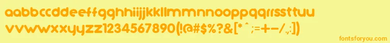 TutanoCcV2 Font – Orange Fonts on Yellow Background
