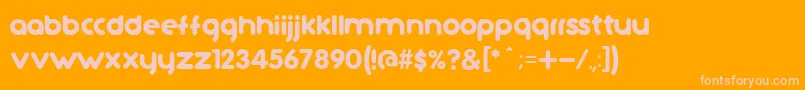 フォントTutanoCcV2 – オレンジの背景にピンクのフォント