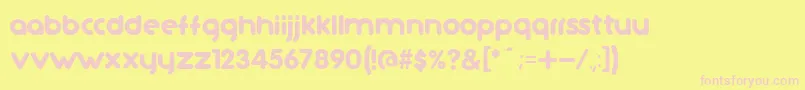 TutanoCcV2 Font – Pink Fonts on Yellow Background