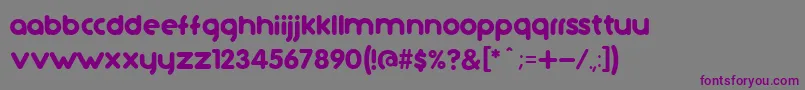 Шрифт TutanoCcV2 – фиолетовые шрифты на сером фоне