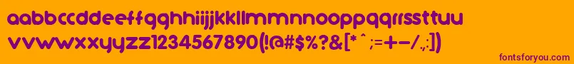 TutanoCcV2 Font – Purple Fonts on Orange Background