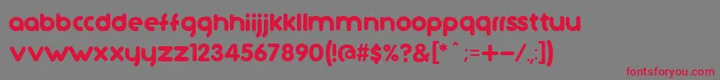 TutanoCcV2 Font – Red Fonts on Gray Background