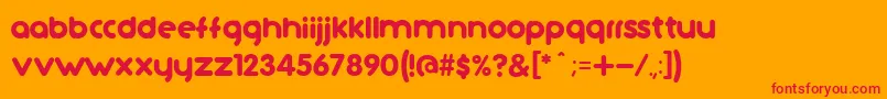 TutanoCcV2 Font – Red Fonts on Orange Background