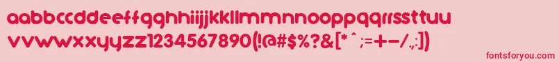 TutanoCcV2 Font – Red Fonts on Pink Background