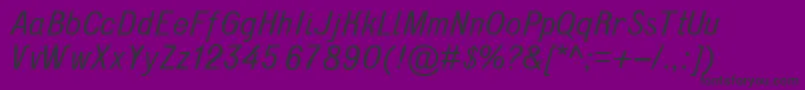 fuente D431Italic – Fuentes Negras Sobre Fondo Morado