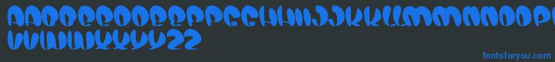 Шрифт AirShow – синие шрифты на чёрном фоне