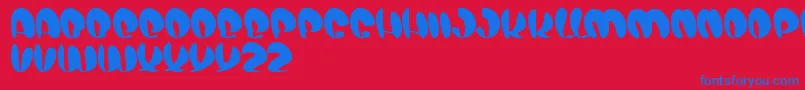 AirShow Font – Blue Fonts on Red Background