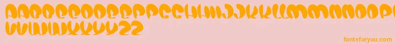 AirShow-Schriftart – Orangefarbene Schriften auf rosa Hintergrund
