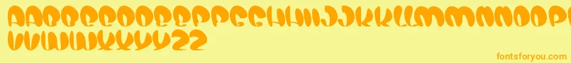 AirShow Font – Orange Fonts on Yellow Background