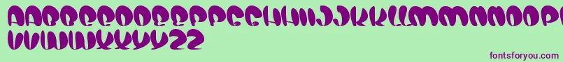 AirShow-Schriftart – Violette Schriften auf grünem Hintergrund