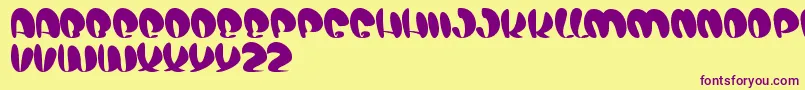 Шрифт AirShow – фиолетовые шрифты на жёлтом фоне