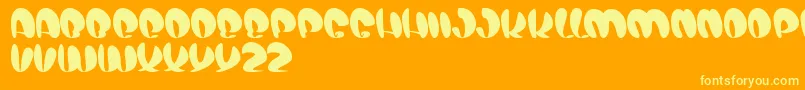AirShow-Schriftart – Gelbe Schriften auf orangefarbenem Hintergrund
