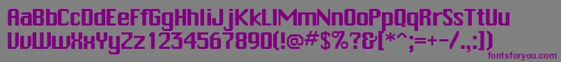 Шрифт TrakksskRegular – фиолетовые шрифты на сером фоне