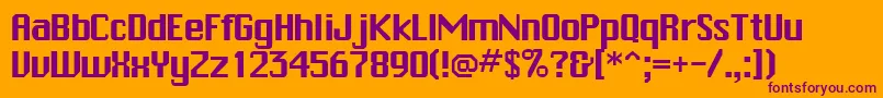 Шрифт TrakksskRegular – фиолетовые шрифты на оранжевом фоне