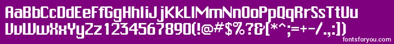 TrakksskRegular Font – White Fonts on Purple Background