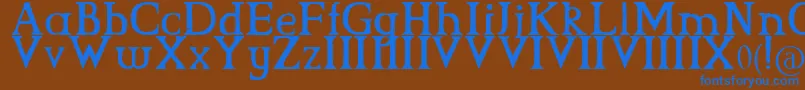 CsGrimrock Font – Blue Fonts on Brown Background