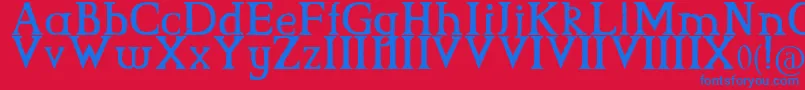 CsGrimrock Font – Blue Fonts on Red Background