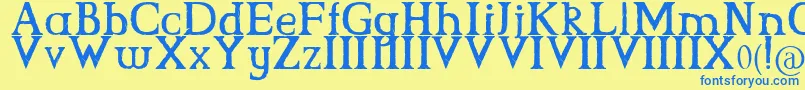 CsGrimrock Font – Blue Fonts on Yellow Background