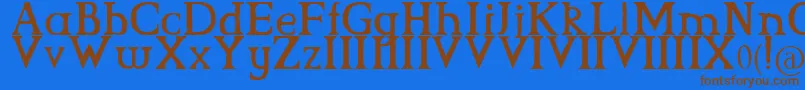 CsGrimrock Font – Brown Fonts on Blue Background