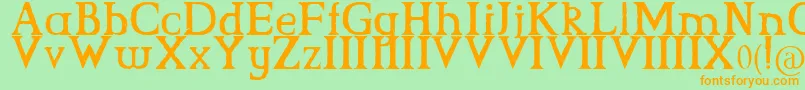 CsGrimrock Font – Orange Fonts on Green Background