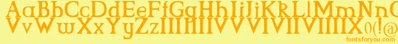 CsGrimrock Font – Orange Fonts on Yellow Background