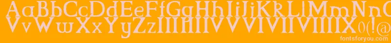 CsGrimrock Font – Pink Fonts on Orange Background