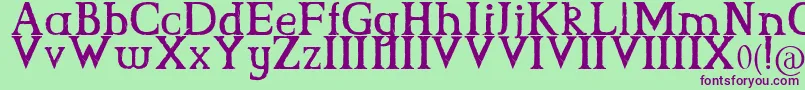 CsGrimrock Font – Purple Fonts on Green Background