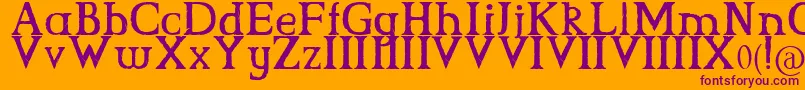 CsGrimrock Font – Purple Fonts on Orange Background