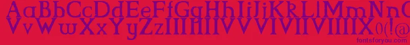 CsGrimrock Font – Purple Fonts on Red Background