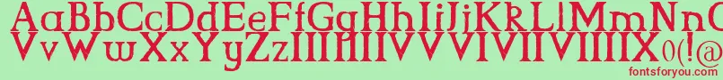 CsGrimrock Font – Red Fonts on Green Background