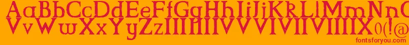 CsGrimrock Font – Red Fonts on Orange Background