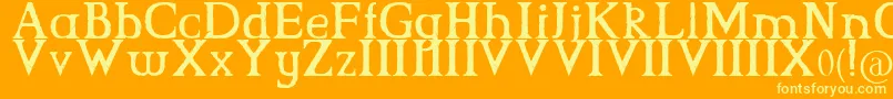 CsGrimrock Font – Yellow Fonts on Orange Background