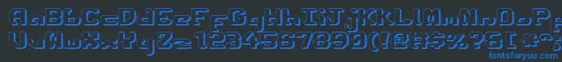 Ensignfs Font – Blue Fonts on Black Background