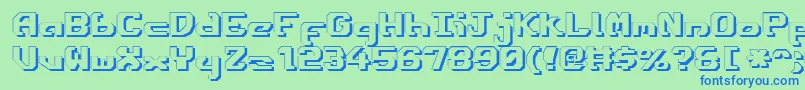 Ensignfs Font – Blue Fonts on Green Background