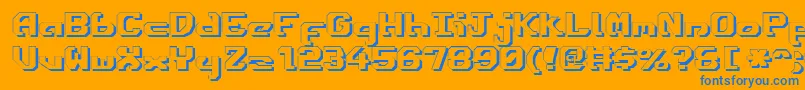 Ensignfs Font – Blue Fonts on Orange Background