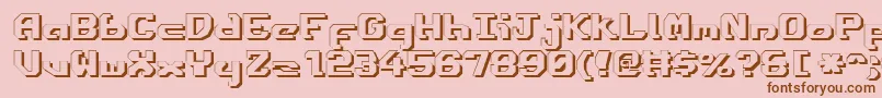 Ensignfs Font – Brown Fonts on Pink Background