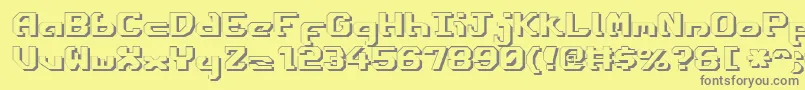 Ensignfs Font – Gray Fonts on Yellow Background