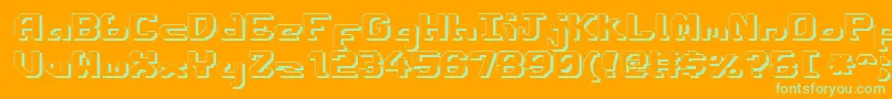 Ensignfs Font – Green Fonts on Orange Background