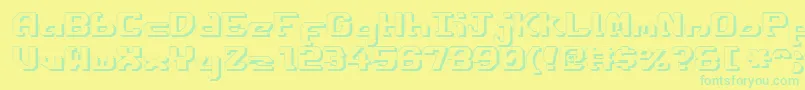 Ensignfs Font – Green Fonts on Yellow Background