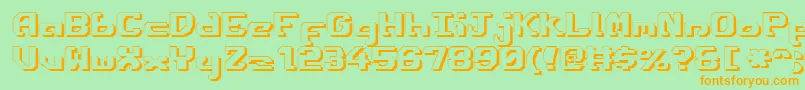 Ensignfs Font – Orange Fonts on Green Background