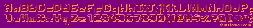 Ensignfs Font – Orange Fonts on Purple Background