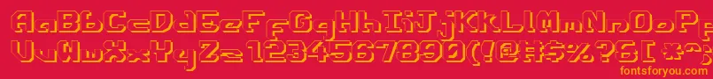 Ensignfs Font – Orange Fonts on Red Background