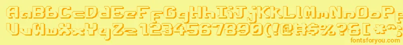 Ensignfs Font – Orange Fonts on Yellow Background