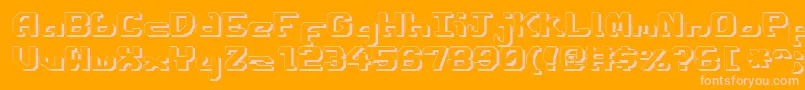 Ensignfs Font – Pink Fonts on Orange Background