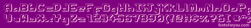 Ensignfs Font – Pink Fonts on Purple Background