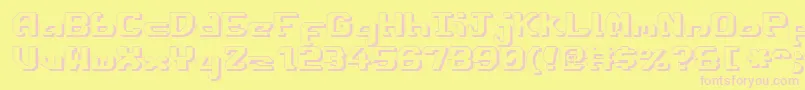 Ensignfs Font – Pink Fonts on Yellow Background