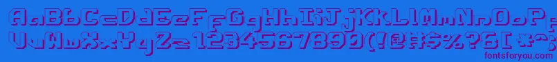 Ensignfs Font – Purple Fonts on Blue Background